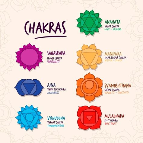 Colorful chakras set concept | Free Vector #Freepik #freevector #colorful #traditional #meditation #zen Chakra Color Palette, Reiki Journal, Witch Library, Warrior Mindset, Chakra Mandala, Chakra Tattoo, Spiritual Journals, Chakra Colors, Bullet Journal Writing