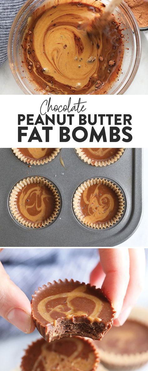 Chocolate Peanut Butter Fat Bombs - Fit Foodie Finds Fat Bomb Recipes, High Fat Low Carb Recipes, Fat Bomb, Low Carb Snack, Fit Foodie, Fat Bomb Recipe, Low Carb Dessert, Keto Fat, Low Carb Breakfast Recipes