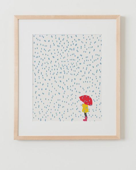 Jorey Hurley's Gorgeous Prints — Elements of Style Blog Jorey Hurley, Umbrella In The Rain, Girl With Umbrella, Small Canvas Art, Elements Of Style, Minimal Art, Art And Illustration, White Wall, Art Abstrait