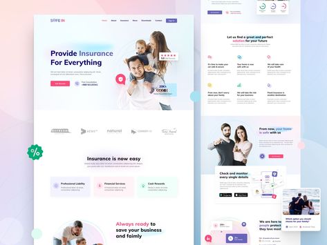 Health Insurance Website Design, Insurance Website Design Inspiration, Insurance Website Design, Insurance Landing Page, It Company Website, Insurance Template, Company Landing Page, Google Site Templates, Insurance Website