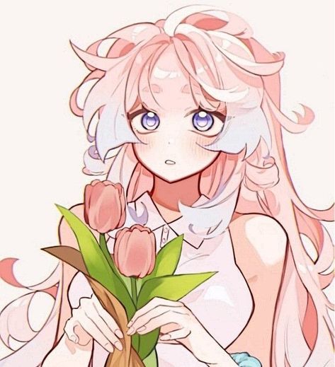 Pink Hair, Genshin Impact, On Twitter, Twitter, Flowers, Hair, Anime, Pink