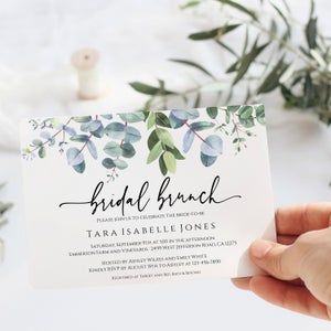 Bridal Brunch Invitation Template Minimalist Bridal Luncheon | Etsy Landscape Invitation, Bridal Brunch Invitations, Couples Shower Invitations, Brunch Invitations, Wedding Shower Invitations, Bridal Brunch, Invitation Baby Shower, Couple Shower, Create Your Own Invitations