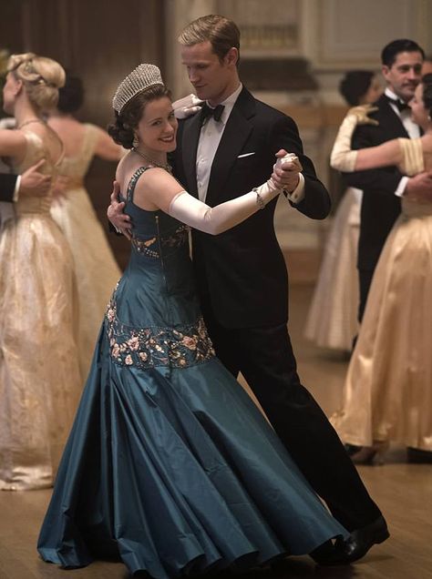 Claire Foy, 34, as the Queen and Matt Smith, 35, as the Duke of Edinburgh in Netflix's hit series The Crown Season 2, Crown Tv, Crown Netflix, The Crown Series, The Crown Season, Elisabeth Ii, Costume Drama, Princess Margaret, Matt Smith