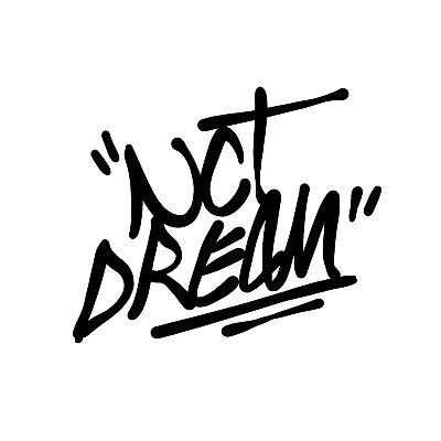 Nct Dream Drawing, Nct Dream Profile, Nct Stickers, Nct Logo, Dream Word, Kpop Logo, Dream Logo, Black And White Posters, Name Stickers