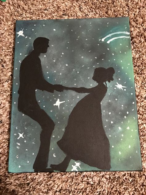 This is what i made my dad for Christmas. Just acrylic on canvas. I thank God for my wonderful Dad💚 Painting Ideas For Dad Christmas Gifts, Dad Painting Ideas, Canvas Painting For Dads Birthday, Father's Day Painting On Canvas, Father’s Day Paintings Canvas Easy, Father Daughter Painting Ideas Easy, Father And Daughter Painting Ideas, Birthday Painting, Mother Birthday