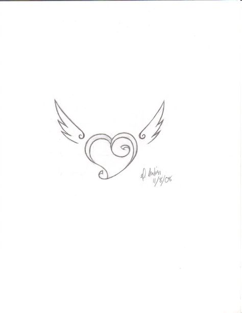 Flying Heart Tattoo, Small Angel Wing Tattoo, Heart With Wings Tattoo, Memorial Tattoo Quotes, Logo Bakery, Heart Wave, Remembrance Tattoos, Mom Tattoo, Angel Wings Tattoo