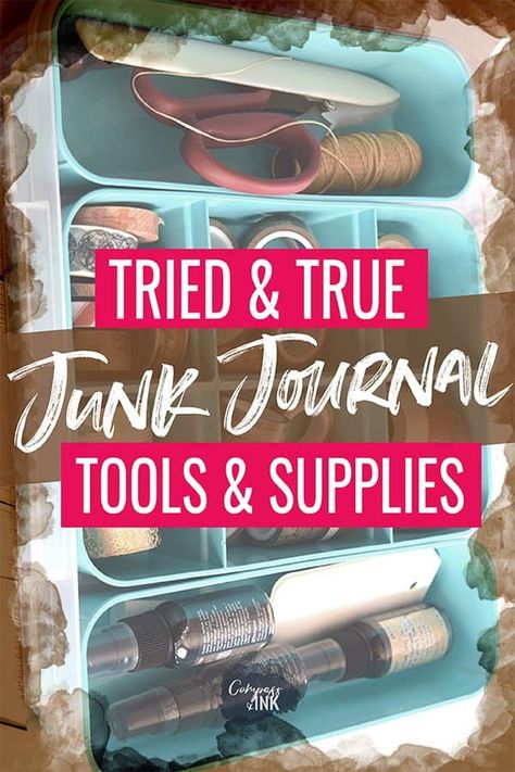 If you're regularly making junk journals, there are some tools and supplies that can make the entire process easier and better - these are the tried and tested junk journal tools I use for journal making! #junkjournal #journal #bookbinding #craft #handmade #DIY Journal Tools, Diy Journals, Journals Diy, Handmade Journals Diy, Altered Book Journal, Paper Bird, Watercolor Art Journal, Journal Making, Smash Journal