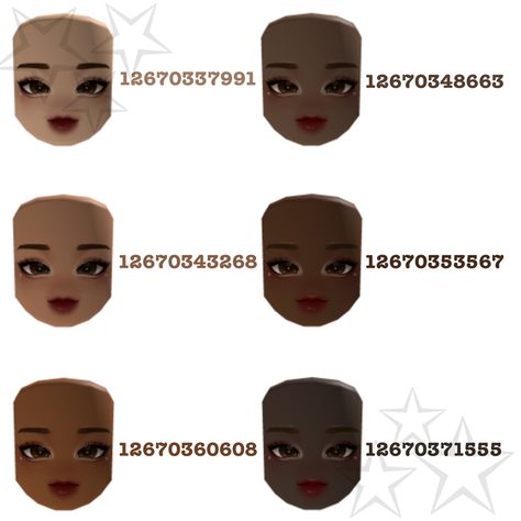 Roblox Face Codes, Face Codes, Girl Mask, Roblox Face, Roblox Ids, Roblox Id Codes, Bloxburg Outfits, Brookhaven Codes, Bloxburg Outfit Codes