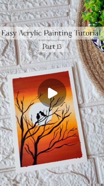 Navdeep on Instagram: "Easy Step By Step Acrylic Painting tutorial for beginners 💫🎨

#paintingvideo #paintingtutorial #sunsetpainting  #satisfying #paintwithme  #acrylicpainting #acrylicpaintingreels #reels" Water Painting For Beginners, Sunset Acrylic Painting, Step By Step Acrylic Painting, Painting For Beginners, Acrylic Painting Tutorials, Simple Acrylic Paintings, Sunset Painting, Painting Videos, Painting Tutorial