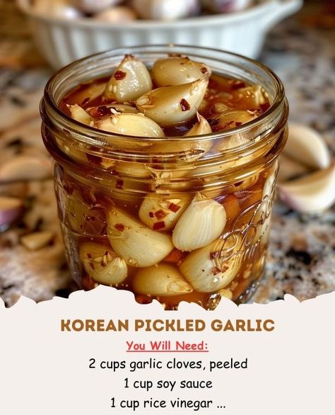 How To Pickle Garlic, Korean Pickled Onions, Fermented Vegetables Recipes, Pickled Vegetables Recipe, Japanese Pickles, Pickled Shallots, Canning Pickles, Korean Side Dishes, Brine Recipe