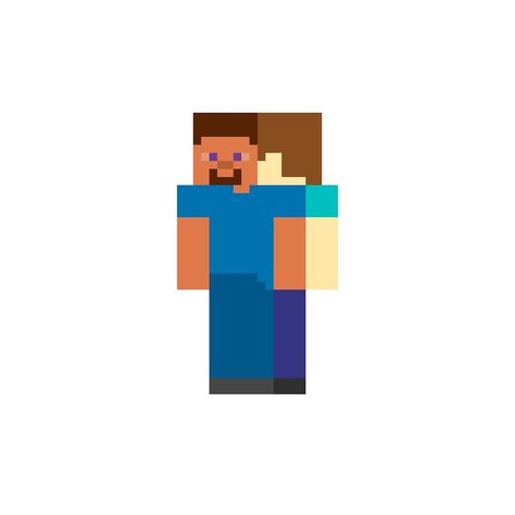 Its the Steve of minecraft in Pixel ART Mini Pixel Art, Minecraft Steve, Minecraft Pixel Art, Pixel Art, Minecraft, Gaming Logos, ? Logo, Art, Logos