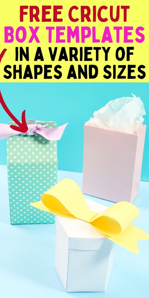 How to make gift boxes. Easy box template that you can make with your cricut machine. How to use your Cricut to make boxes. How To Make Boxes With Cricut, Cricut Gift Boxes Free, Gift Boxes Cricut, Cricut Favor Boxes, Free Svg Files For Cricut Templates Gift Boxes, Silhouette Box Templates, Cricut Gift Box Template Free, Cricut Boxes Templates, Cricut Box Templates Free