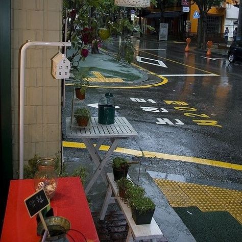 Seoul Korea Aesthetic, Theme Archive, Cheol Kim, Rain Vibes, Asia Aesthetic, South Korea Photography, Korea Aesthetic, Rainy City, Aesthetic Street