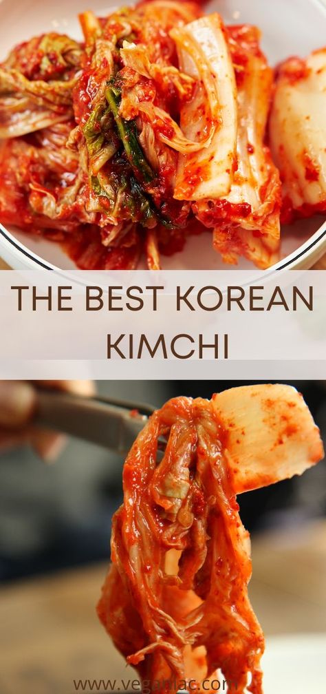 Baechu Kimchi, Korean Kimchi Recipe, Vegan Kimchi Recipe, Korean Food Kimchi, Cabbage Kimchi, Fermented Kimchi, Homemade Chicken And Dumplings, Korean Kimchi, Korean Side Dishes