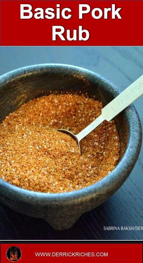 Basic Pork Rub Country Style Pork Ribs Rub, Pork Rub Recipe, Pork Roasts, Pork Dry Rubs, The Best Pulled Pork, Barbecued Ribs, Rib Rub Recipe, Best Pulled Pork, Bbq Rub Recipe