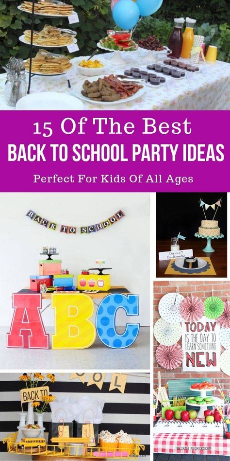 Back to school party ideas for kids is a great way to get them excited and celebrate a new year! Make back to school extra fun this year. #backtoschool #party #ideas #best #easy #schoolthemed #preschool #kindergarten #middleschool Back To School Themed Party, Back To School Party Theme, Back To School Party Ideas, Back To School Bash, Kindergarten Lunch, Kindergarten Party, Teacher Party, School Birthday Party, Neighborhood Party