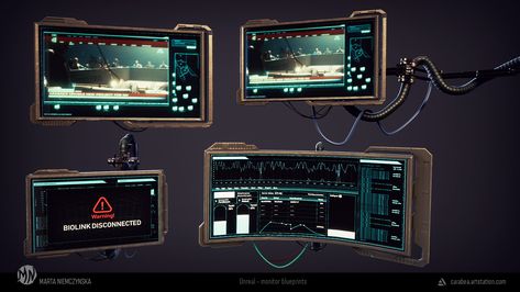 Sci Fi Computer Screen, Cyberpunk Props, Sci Fi Computer, Scifi Corridor, Architecture Drawing Presentation, Sci Fi Props, Sci Fi Tech, Spaceship Interior, Cyborgs Art