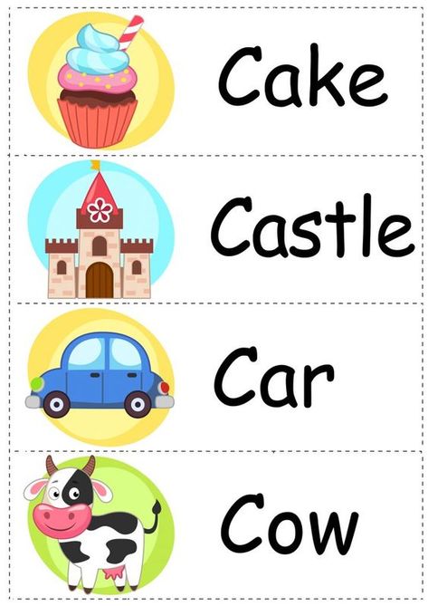 Letter C Words And Pictures, Letter C Flashcards, Letter C Pictures, C Worksheets Preschool, Letter C Activities, Letter C Worksheets, Nursery School Activities, Rainbow Fish Crafts, Jolly Phonics Activities