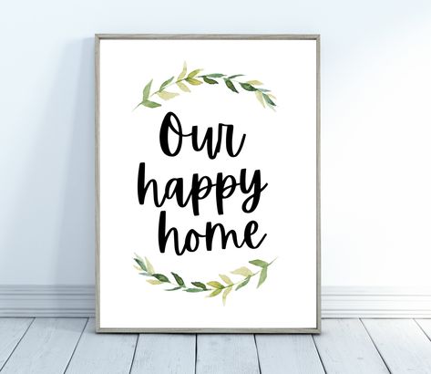 Excited to share this item from my #etsy shop: Our happy home wall print, wall art, home entrance decor, hallway prints, home entrance art, printable welcome wall art, INSTANT DOWNLOAD Welcome Home Quotes, Monochrome Kids Room, Living Room Quotes, Kids Room Printables, Rainbow Wall Art, Personalized Posters, Home Entrance Decor, Entrance Decor, Art Prints Quotes