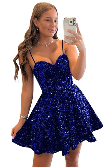 Royal Blue Homecoming Dresses, Glitter Homecoming Dress, Mitzvah Dresses, Homecoming Dresses For Teens, Cute Formal Dresses, Homecoming Dress Short, Sequin Homecoming Dress, Short Homecoming Dresses, Cute Homecoming Dresses