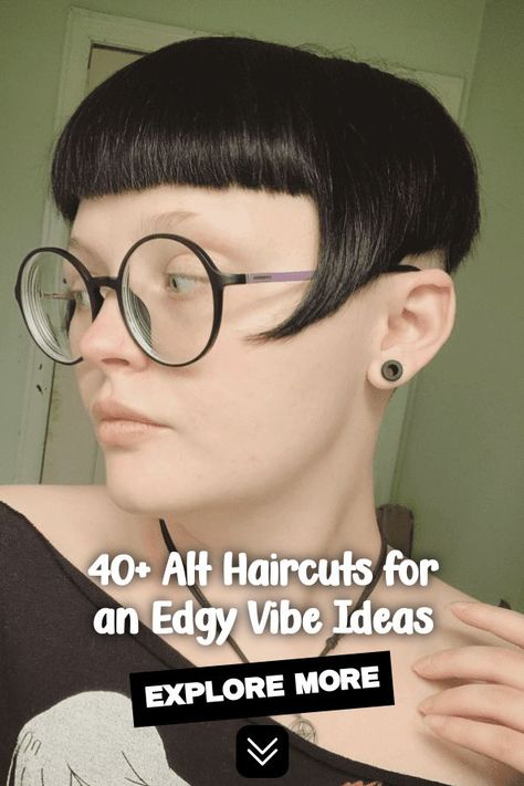 rebellious hairstyles, edgy persona, hair transformation Short Funky Bob Hairstyles, Rebellious Hairstyles, Witch Haircut, Goth Bob Haircut, Scene Short Hair, Short Black Hair Aesthetic, Baby Bangs Round Face, Short Alternative Hair, Undercut With Bangs