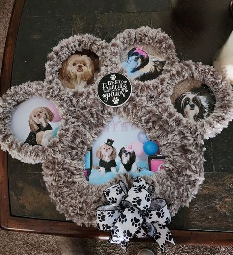 Dollar Tree Crafts & DIY with Instructions! + Freebies! 🥳 | Here is my dog paw wreath. | Facebook Dog Paw Wreath Diy, Cat Wreathes, Cat Wreaths, Dog Paw Wreath, Paw Print Wreath, Paw Print Crafts, Paw Wreath, Dog Wreaths, Paw Crafts