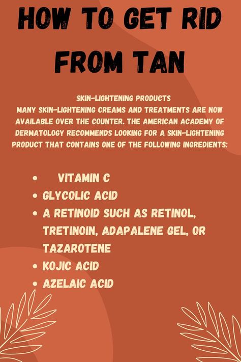 Get Rid Of Tan, Skin Lightening Cream, Tan Removal, Azelaic Acid, Facial Skin Care Routine, Skin Diseases, Lighten Skin, Kojic Acid, Problem And Solution