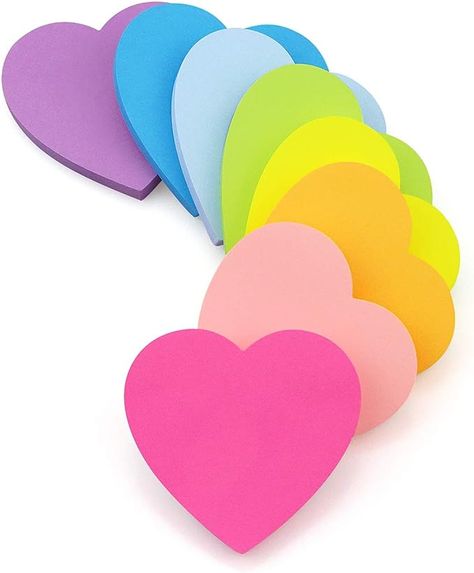 Cute Stationary School Supplies, Stick Notes, Note Pads, Sticky Pads, Paper Flower Wall, Hanging Flower Wall, Memo Pad, Post It Notes, Colorful Heart