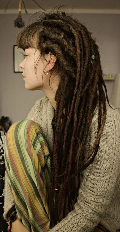 dreadlocks❤❤❤ #dreadstop :: Shop Natural Hair Accessories at DreadStop.Com Random Tutorial, Brown Dreads, Hippie Dreads, Partial Dreads, Rasta Hair, Dreadlocks Girl, Dreads Girl, Beautiful Dreadlocks, Hippie Hair