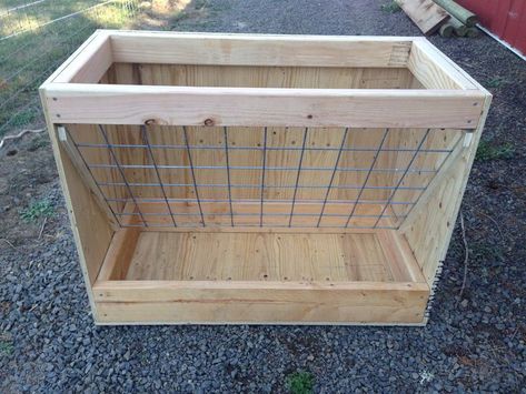 Goat Feeders (scheduled via http://www.tailwindapp.com?utm_source=pinterest&utm_medium=twpin) Hay Feeder For Goats, Goat Feeders, Diy Hay Feeder, Goat Hay Feeder, Livestock Quotes, Goat Feeder, Goat Playground, Horse Feeder, Goat Shed