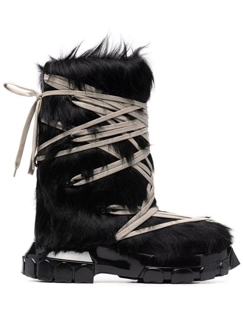 Sorel Winter Boot, Fur Boots, Calf Hair, Shoe Game, Rick Owens, Winter Boot, Black Boots, Fitness Fashion, Rubber Sole