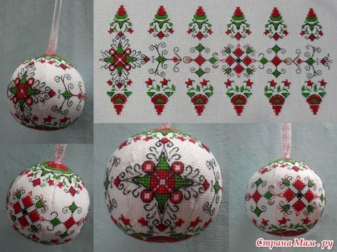 Biscornu Cross Stitch, Xmas Cross Stitch, Cross Stitch Christmas Ornaments, Handmade Inspiration, Cross Stitch Love, Xmas Tree Ornament, Cross Stitch Finishing, Cross Stitch Alphabet, Family Ornament