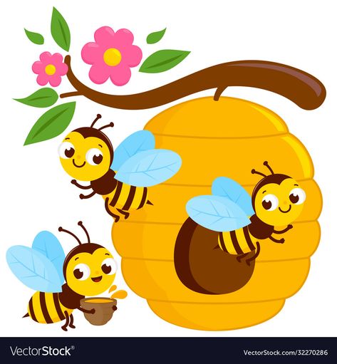 Bumble Bee Cartoon, Cubby Tags, Bee Icon, Bee Illustration, Cartoon Bee, Busy Bees, Board Decoration, Simple Cartoon, Mascot Design