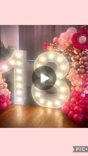 Enchanted Settings on Instagram: "18th Birthday setup @theseafoodshacksouthend great restaurant and function room! @bloempartyhire fabulous light up numbers. #balloonarch #18thbirthday #partydecorations #partydecorinspiration #rosegoldballoons #rosegoldballoonarch #lightupmumbers #balloongarlandbackdrop #balloongarland" 18th Birthday Parties, Light Up Numbers, Birthday Setup, Rose Gold Balloons, Function Room, 18th Birthday Party, Great Restaurants, Balloon Arch, 18th Birthday