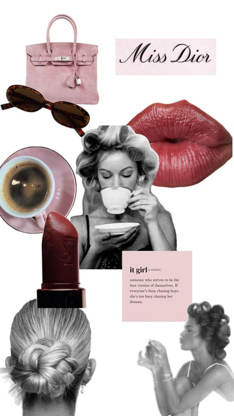 it girl Vision Board Collage, Iconic Wallpaper, Black Aesthetic Wallpaper, Inspiration Wall, Aesthetic Themes, It Girl, Girl Wallpaper, Ipad Wallpaper, Aesthetic Backgrounds