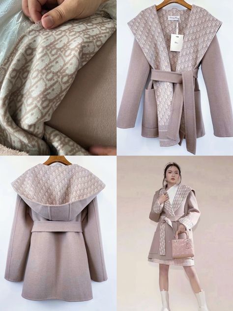 Dior Super Monogram Jacquard Wool Blended Fabric KBYM952 for Luxury Coats, Hoodies, Overcoats, Sweatshirts, Jackets, Winter Clothing. 900g Dior Coat, Dior Jacket, Jackets Winter, Coat Outfits, Winter Clothing, Winter Outfit, Wool Blend, Winter Outfits, Cashmere