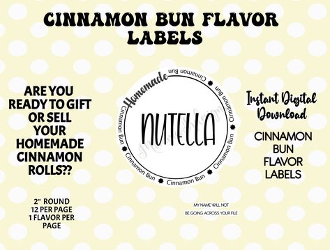 Cinnamon Roll Thank You Tag, Cinnamon Buns Shampoo, Homemade Buns, Cinnamon Pecans, Round Labels, Paper Punch, Punch Out, Cinnamon Buns, Cinnamon Rolls