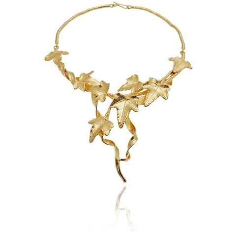 118-Ivy Case ($350) ❤ liked on Polyvore featuring jewelry, necklaces, thallo, ivy jewelry, gold plated necklace, ivy leaf jewelry, leaf jewelry and leaves jewelry Ivy Jewelry, Leaves Jewelry, Ivy Leaves, 24 Karat Gold, Ivy Leaf, Greek Jewelry, Leaf Jewelry, Leaf Necklace, Gold Plated Necklace