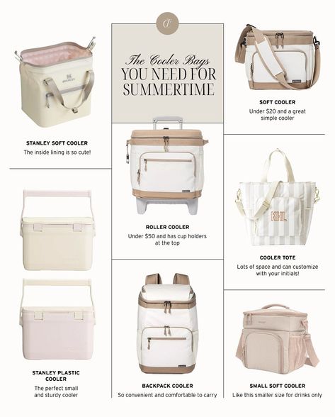 Summer is here and I don’t know about you but I am so excited to spend time outdoors and enjoy the beautiful weather! Whether you’re headed out on a beach vacation or are opting for a picnic lunch in the sun, a good cooler bag is a must during the summer. I rounded up my favorite cooler bags this season that are functional yet cute and will be used non-stop during the next several weeks. So if you're headed to a BBQ, the beach, or a summertime party, tap to grab these cute coolers! Target Backpack, Pink Cooler, Teresa Caruso, Aesthetic Family, Water Bottle Organization, Survival Essentials, Floating Picture Frames, Cooler Bags, Picnic Cooler