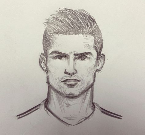 Ronaldo Cristiano Drawing Easy, Cr7 Drawing Sketch, Ronaldo Face Drawing, Ronaldo Sketch Pencil Easy, Sketches Avengers, Footballer Sketch, Sketch Of Ronaldo, Ronaldo Sketch Pencil, Ronaldo Cristiano Drawing