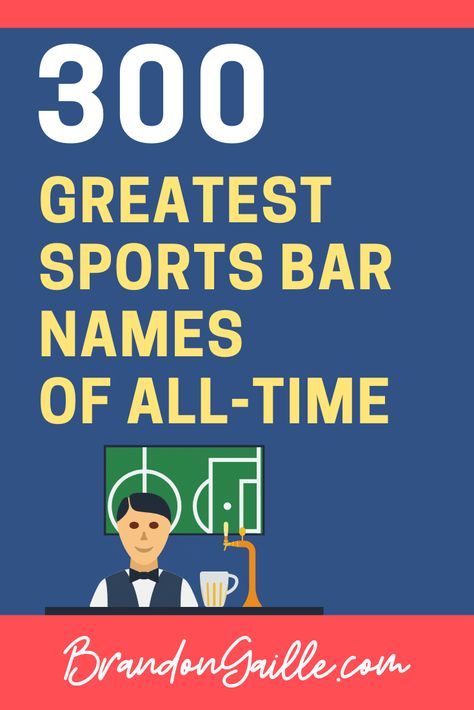 Sports Entertainment Room, Sports Bars Ideas, Sports Bar Ideas, Bar Names Ideas, Basement Sports Bar, Bar Names, Sports Pub, Hockey Arena, List Of Names