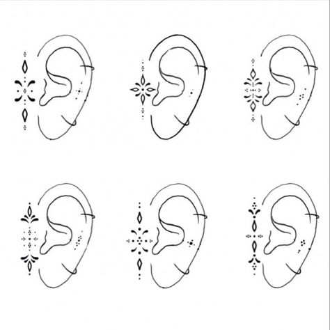 Small Facial Tattoos For Women, Small In Front Of Ear Tattoo, Ear Tattoo Tragus, Next To Ear Face Tattoo, Viking Ear Tattoo For Women, Small Side Of Face Tattoo, Ear Ornamental Tattoo, Inner Ear Tattoo Ideas, Tree Sternum Tattoo