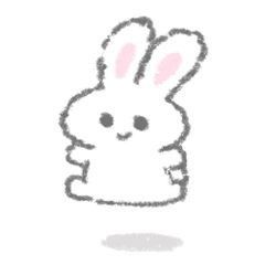 Elmo And Friends, Bunny Stickers, Rabbit Pictures, White Bunny, Cute Messages, Kawaii Doodles, Witch Art, Line Sticker, Cute Memes