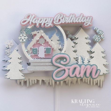 Winter Wonderland Cake Topper, Winter Wonderland Cake, 3d Cake Toppers, Christmas Experiences, Christmas Topper, Candy Theme, 3d Cake, Beautiful Cake, Wonderful Time Of The Year