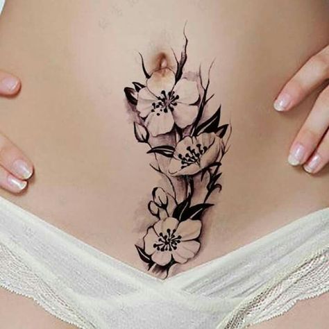 Stomach Scar Tattoo Cover Up, Cute Belly Tattoos, Belly Tattoo Ideas, Belly Tattoos For Women, Tattoos For Women Cute, Lower Stomach Tattoos For Women, Belly Button Tattoo, Small Belly, Button Tattoo