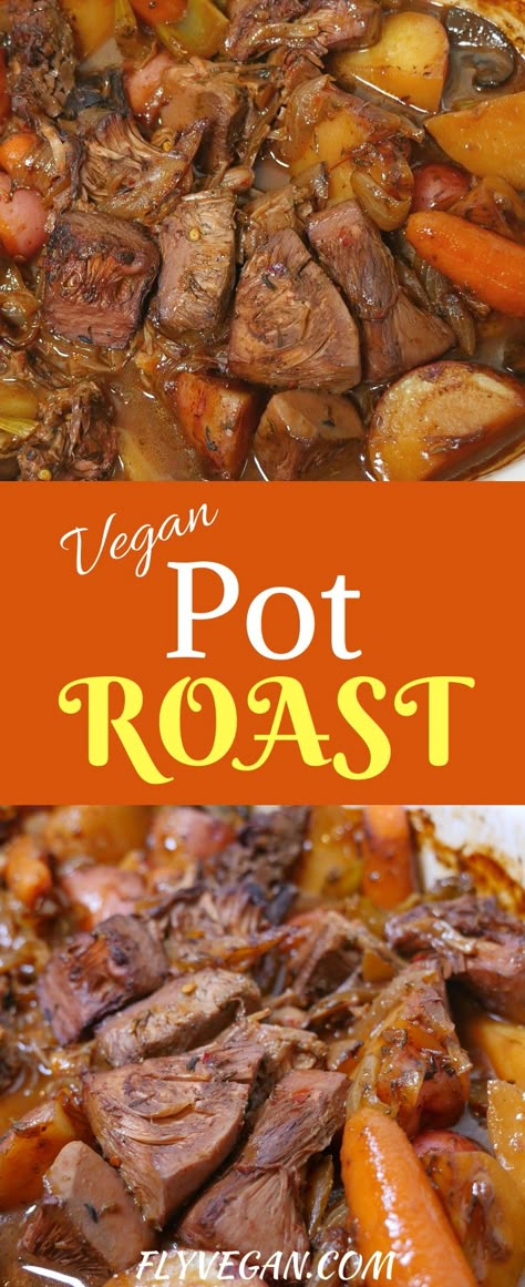 Vegetarian Southern Food, Jackfruit Pot Roast, Vegan Pot Roast, Vegan Soulfood, Food Wellness, Vegan Soul Food, Jackfruit Recipes, Pot Roast Recipe, Vegan Meat