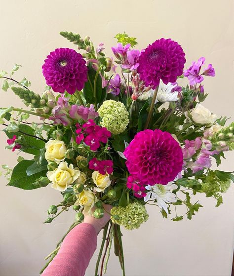 Just sent out all of my orders for delivery. This is one of the hand-tied bouquets that I did today. The locally grown dahlias were so beautiful at the market this morning that I had to get some! We are fully booked until Monday. If you still need Mother’s Day flowers, please order online. #dahlias #locallygrown #mothersday #mothersdayflowers #totallybooked #viburnum #berkeleyflorist #oaklandflorist #orindaorist #japaneseflorist Japanese Florist, Fully Booked, Hand Tied Bouquet, Mothers Day Flowers, Locally Grown, Flower Crafts, So Beautiful, Dahlia, This Morning