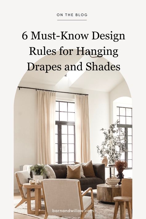 Hanging Drapes High, How High To Hang Curtains Above Window, Double Hung Window Treatments, How To Hang Drapes, Bedroom Curtains Master Window Treatments, Picture Window Treatments, Transom Window Treatments, Off Center Windows, Living Room Window Treatments