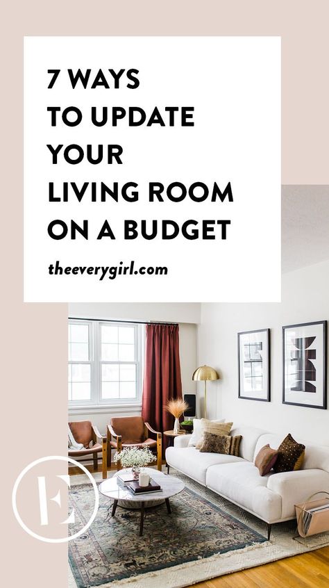 7 Ways to Upgrade Your Living Room on a Budget | The Everygirl Pink Couch Living Room, Living Room Inspiration Apartment, Living Room Inspiration Cozy, Room On A Budget, Living Room Decor On A Budget, Simple Living Room Decor, Living Room Update, The Everygirl, Living Room On A Budget