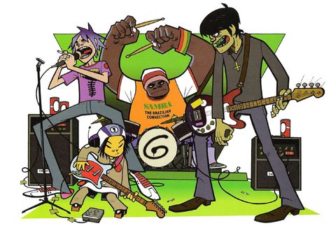 Gorillaz Art Gorillaz Artwork, Gorillaz Phase 1, Jamie Hewlett Art, Gorillaz Band, Sunshine In A Bag, Gorillaz Fan Art, Russel Hobbs, Demon Days, Empire Ottoman